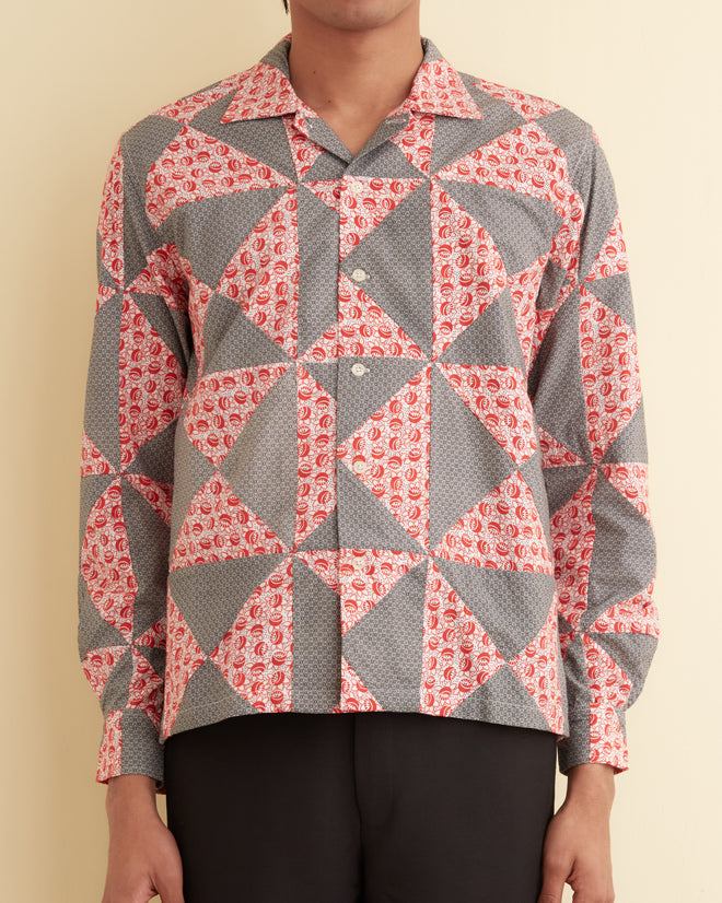 Deco Puzzle Patchwork Long Sleeve Shirt SHIRT BODE New York