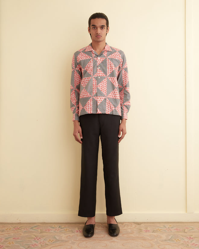 Deco Puzzle Patchwork Long Sleeve Shirt SHIRT BODE New York