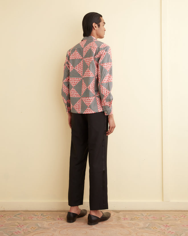 Deco Puzzle Patchwork Long Sleeve Shirt SHIRT BODE New York