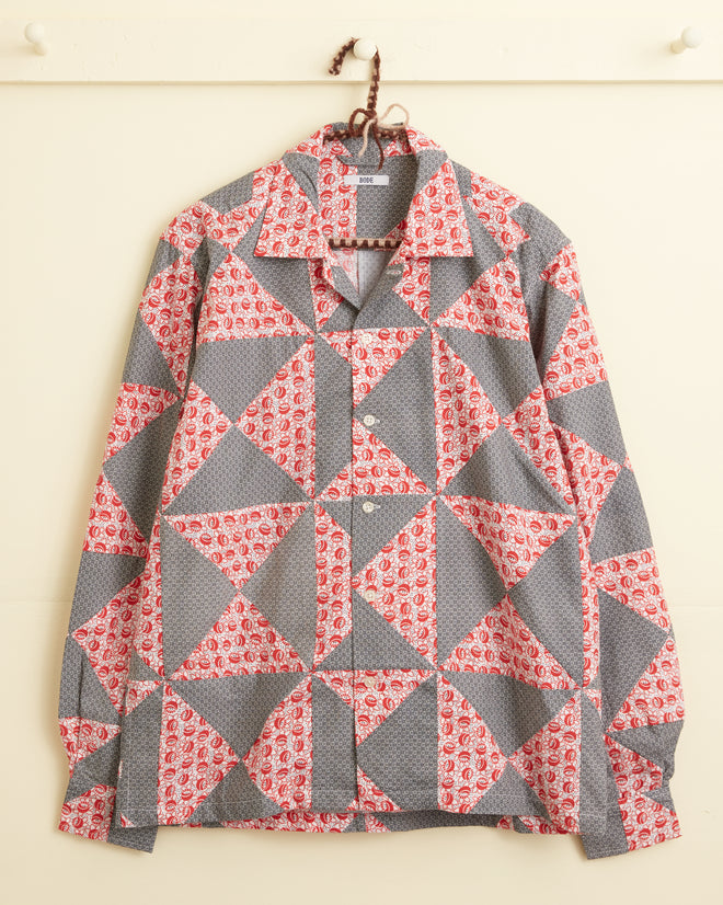 Deco Puzzle Patchwork Long Sleeve Shirt SHIRT BODE New York