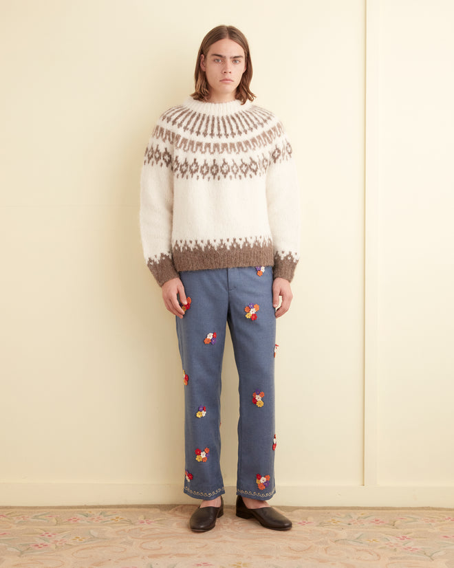 Dianthus Appliqué Trousers TROUSERS BODE New York