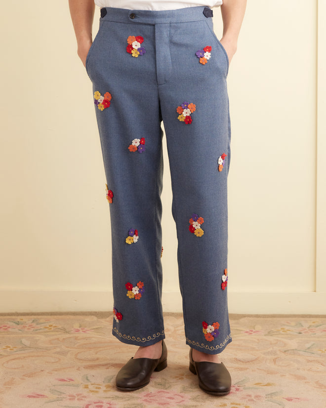 Dianthus Appliqué Trousers TROUSERS BODE New York