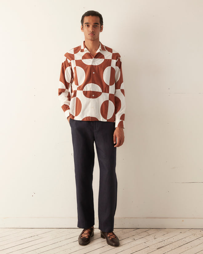 Duo Oval Patchwork Long Sleeve Shirt SHIRTS BODE New York