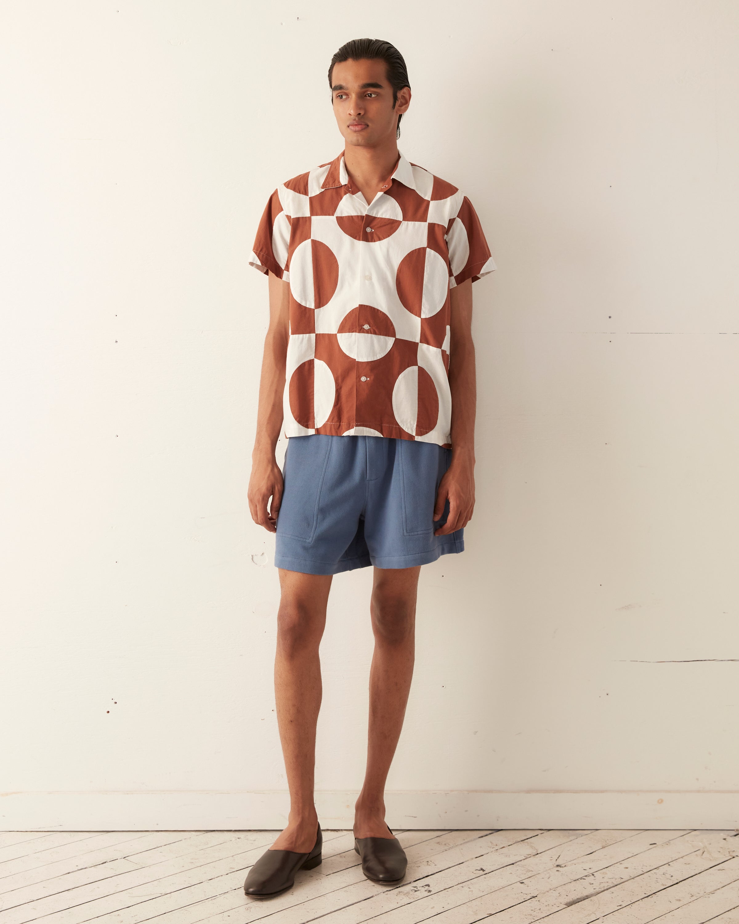 Duo Oval Patchwork Short Sleeve Shirt – BODE Duo Oval Patchwork Short Sleeve Shirt – BODE