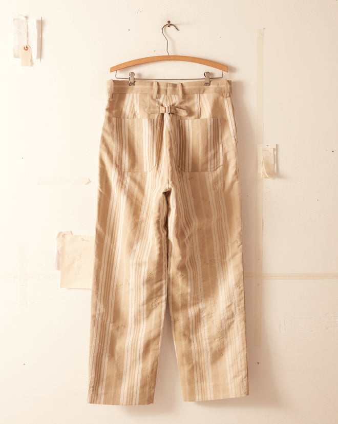 Ecru Stripe Trousers - 34