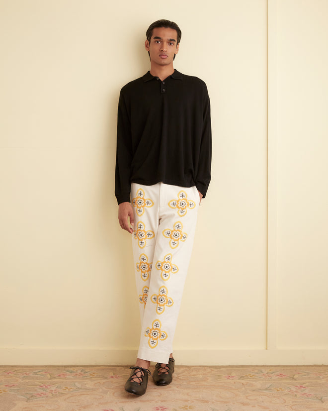 Solid Cycling Polo - Black KNITWEAR BODE New York