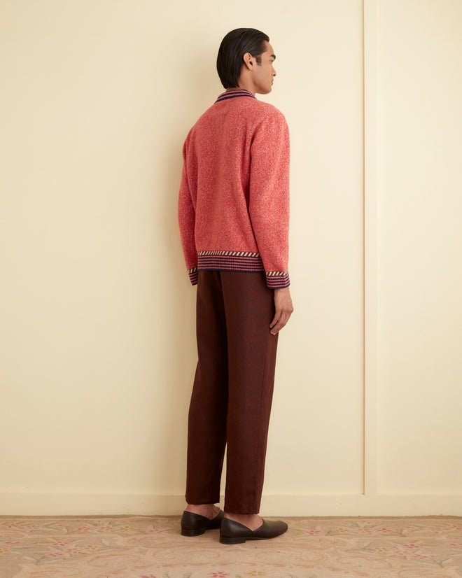Eldridge Trim Pullover - Red KNITWEAR BODE New York