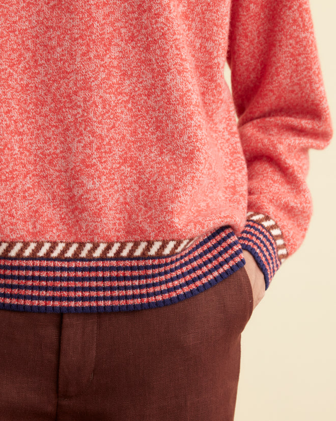 Eldridge Trim Pullover - Red KNITWEAR BODE New York
