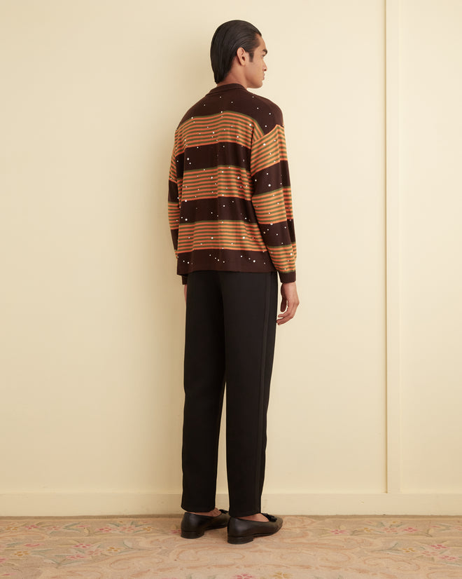 Embellished Stripe Cycling Polo KNITWEAR BODE New York
