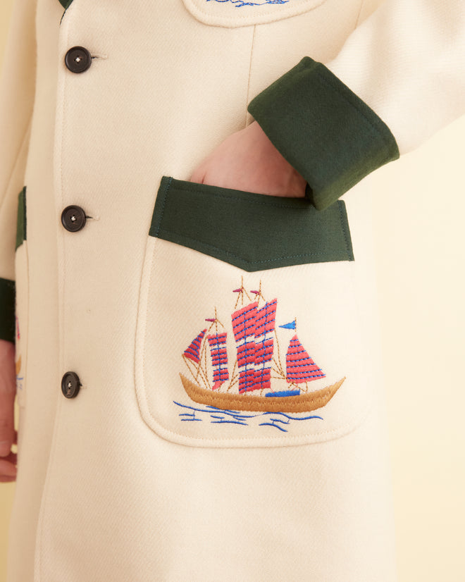 Embroidered Barque Theatre Coat OUTERWEAR BODE New York