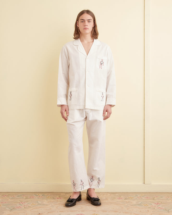 Embroidered Blackjack Pajama Shirt SHIRT BODE New York