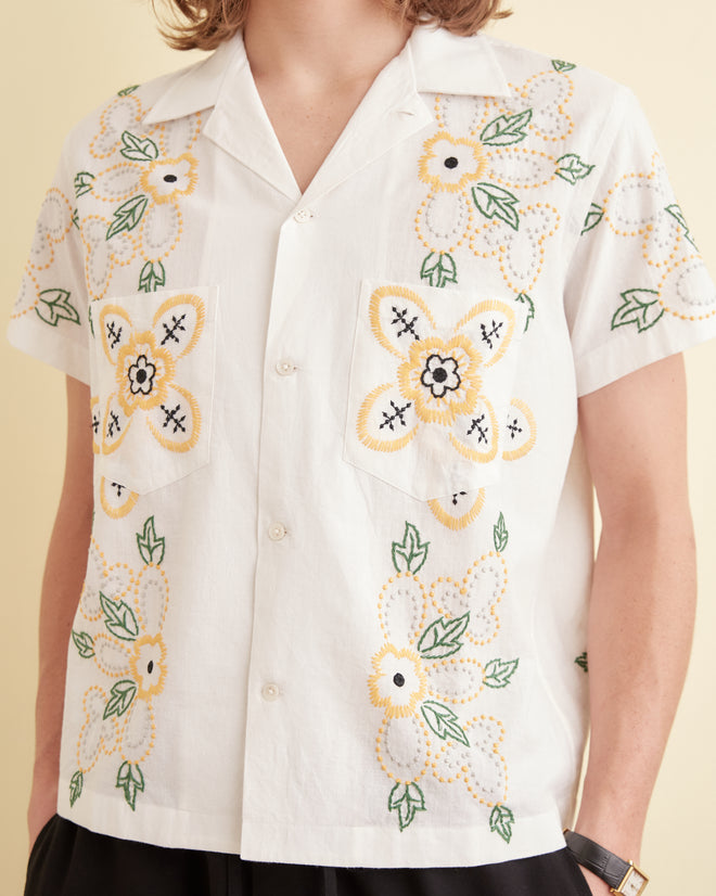 Embroidered Buttercup Short Sleeve Shirt SHIRT BODE New York