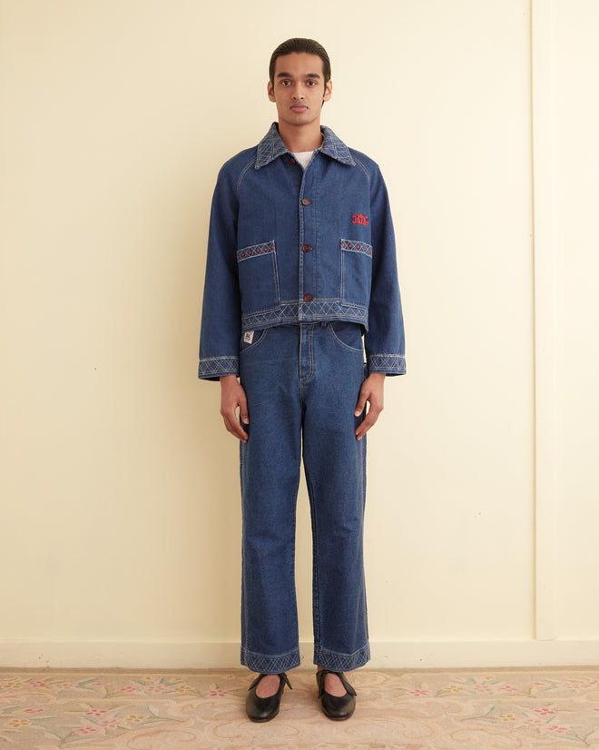 Embroidered Denim Jacket JACKETS BODE New York