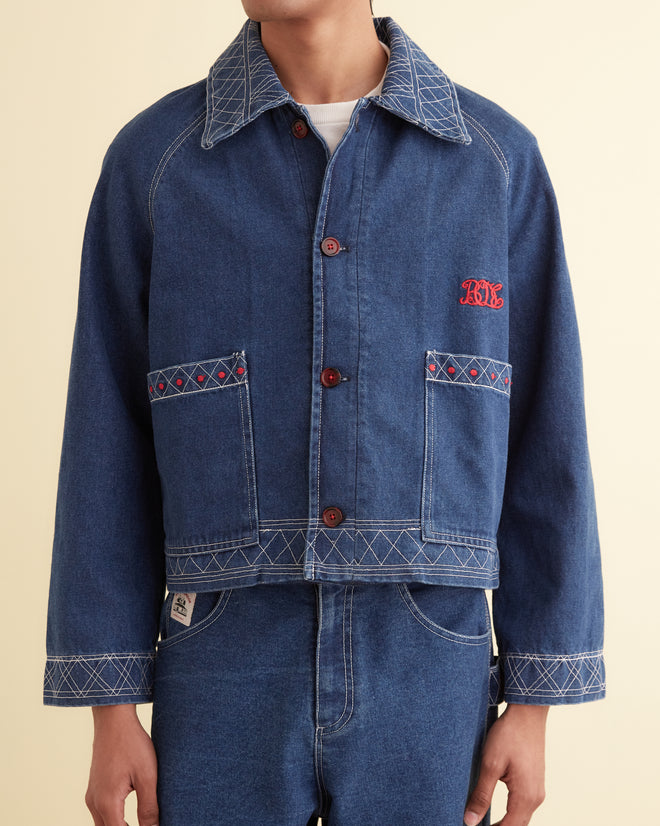 Embroidered Denim Jacket JACKETS BODE New York