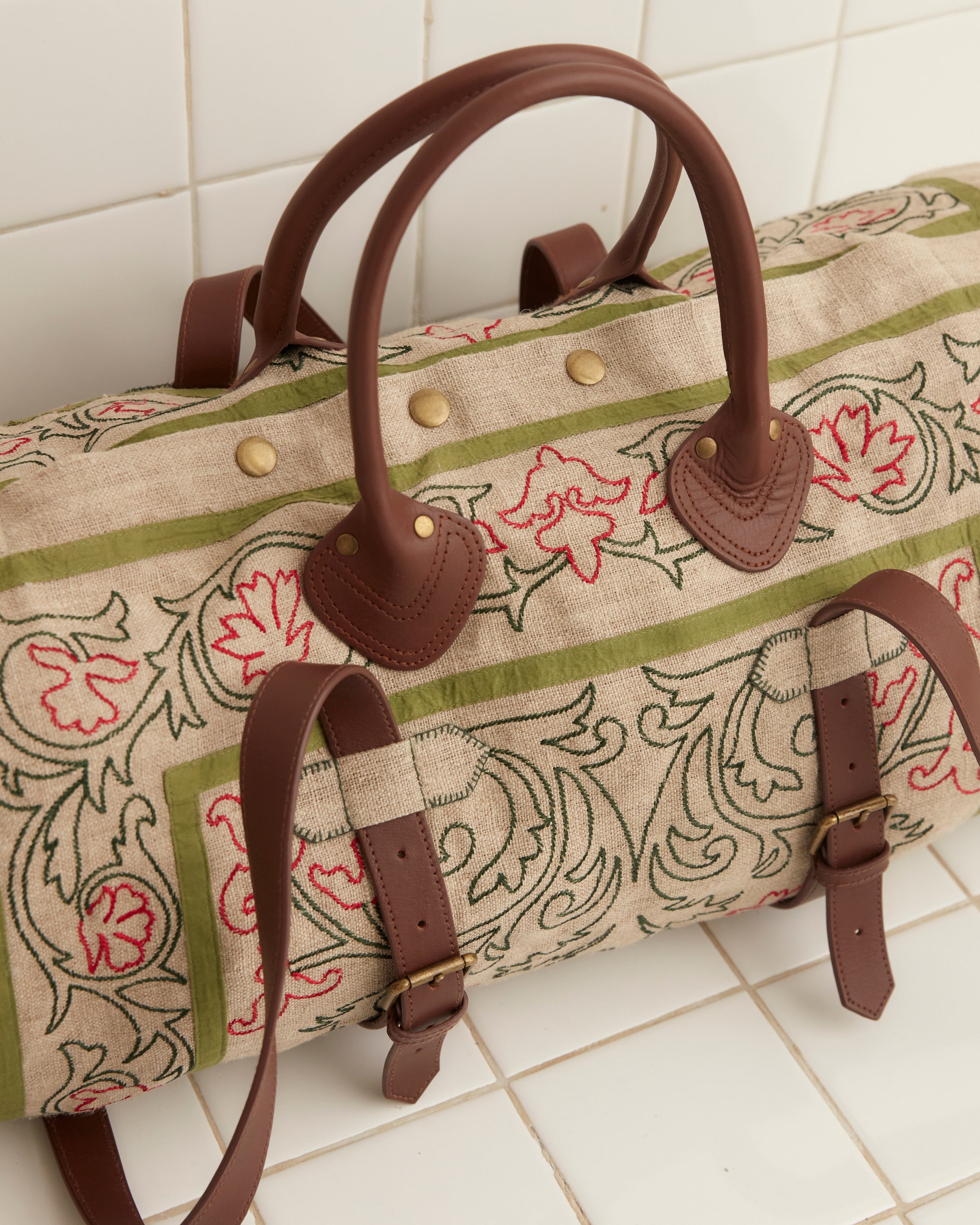 Embroidered Trumpetflower Duffle Bag – BODE