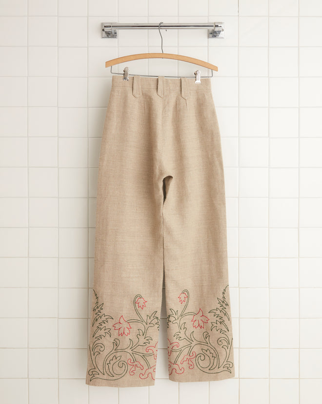 Embroidered Trumpetflower Murphy Trousers WOMENS TROUSERS BODE New York