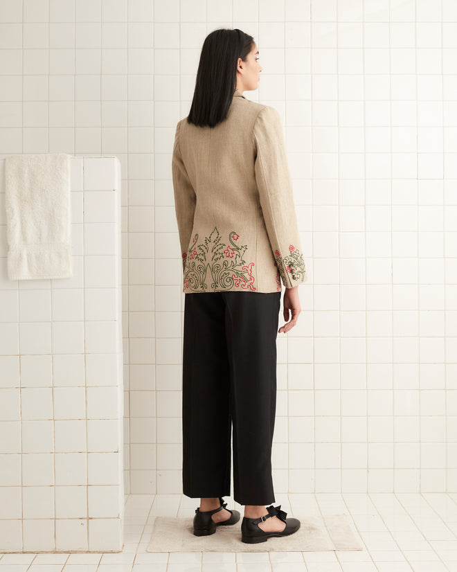 Embroidered Trumpetflower Suit Jacket WOMENS SUIT JACKETS BODE New York