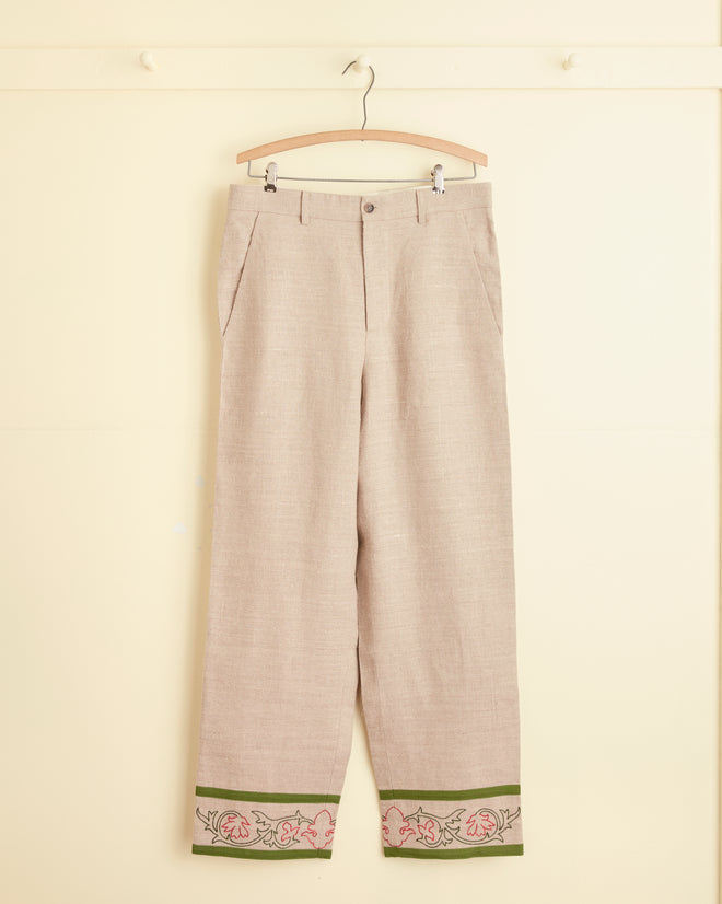 Embroidered Trumpetflower Trousers MENS TROUSERS BODE New York