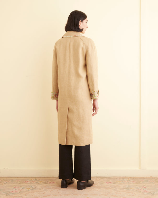 Embroidered Waxflower Coat WOMENS OUTERWEAR BODE New York