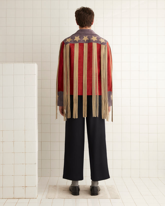 Flag Fringe Jacket MENS OUTERWEAR BODE New York