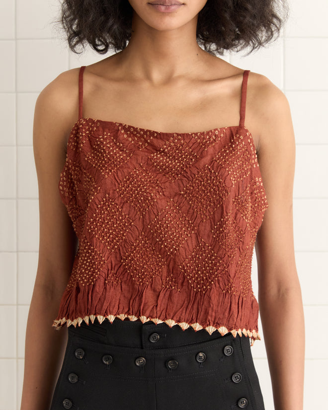 Flecked Diamond Tank - XS OOAK TOP BODE New York