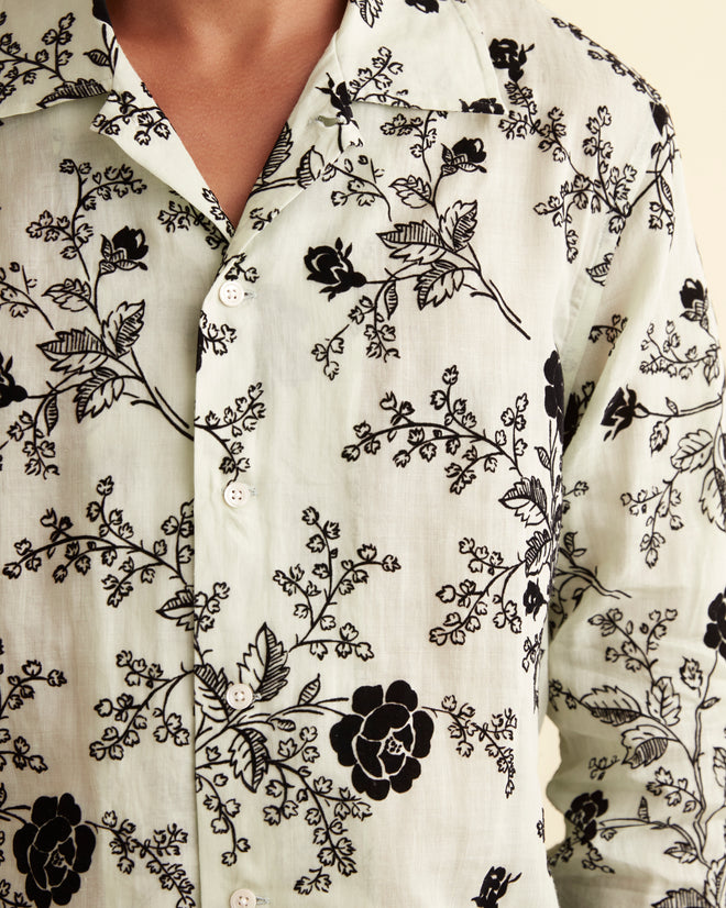 Flocked Sweetunia Long Sleeve Shirt SHIRT BODE New York