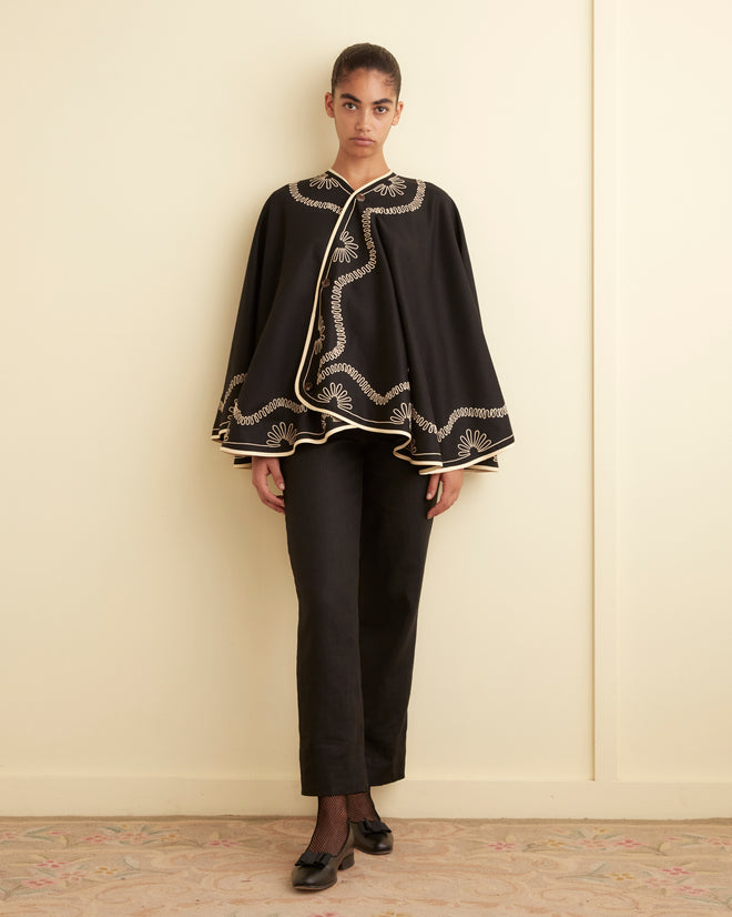 Floral Cording Cape OUTERWEAR BODE New York