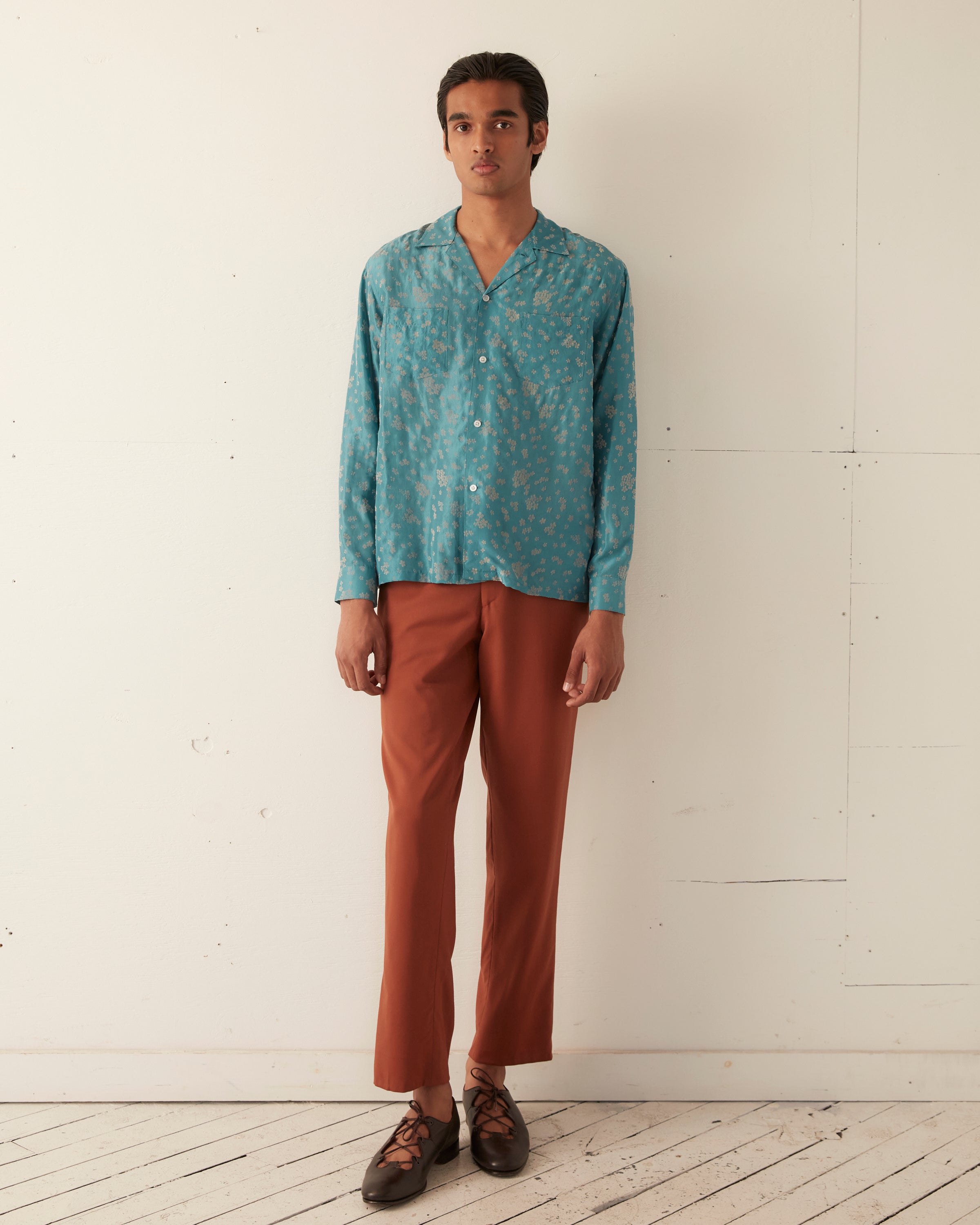 Floral Flocked Long Sleeve Shirt – BODE Floral Flocked Long Sleeve Shirt – BODE