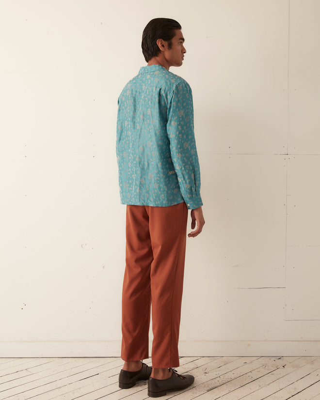 Floral Flocked Long Sleeve Shirt SHIRT BODE New York
