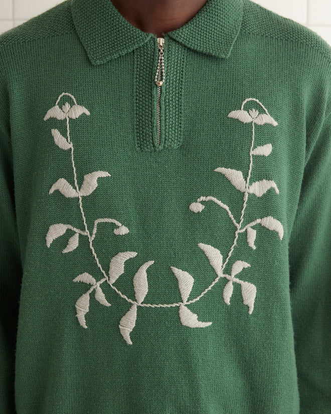 Floret Pullover - Green MENS KNIT TOPS BODE New York