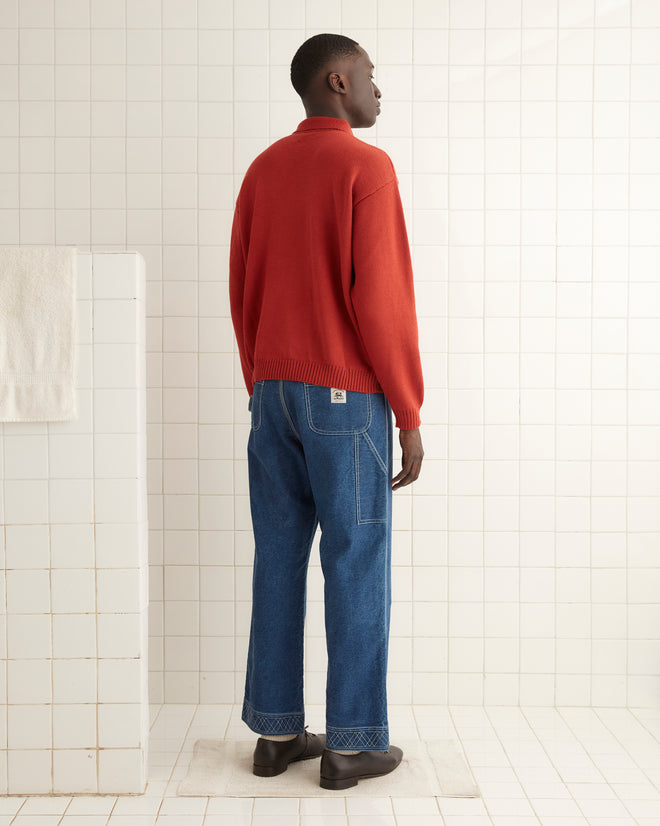 Floret Pullover - Red MENS KNIT TOPS BODE New York
