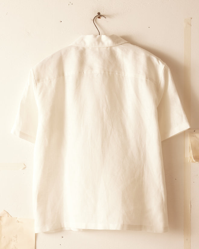 Flower Patch Button Short Sleeve Shirt - S/M