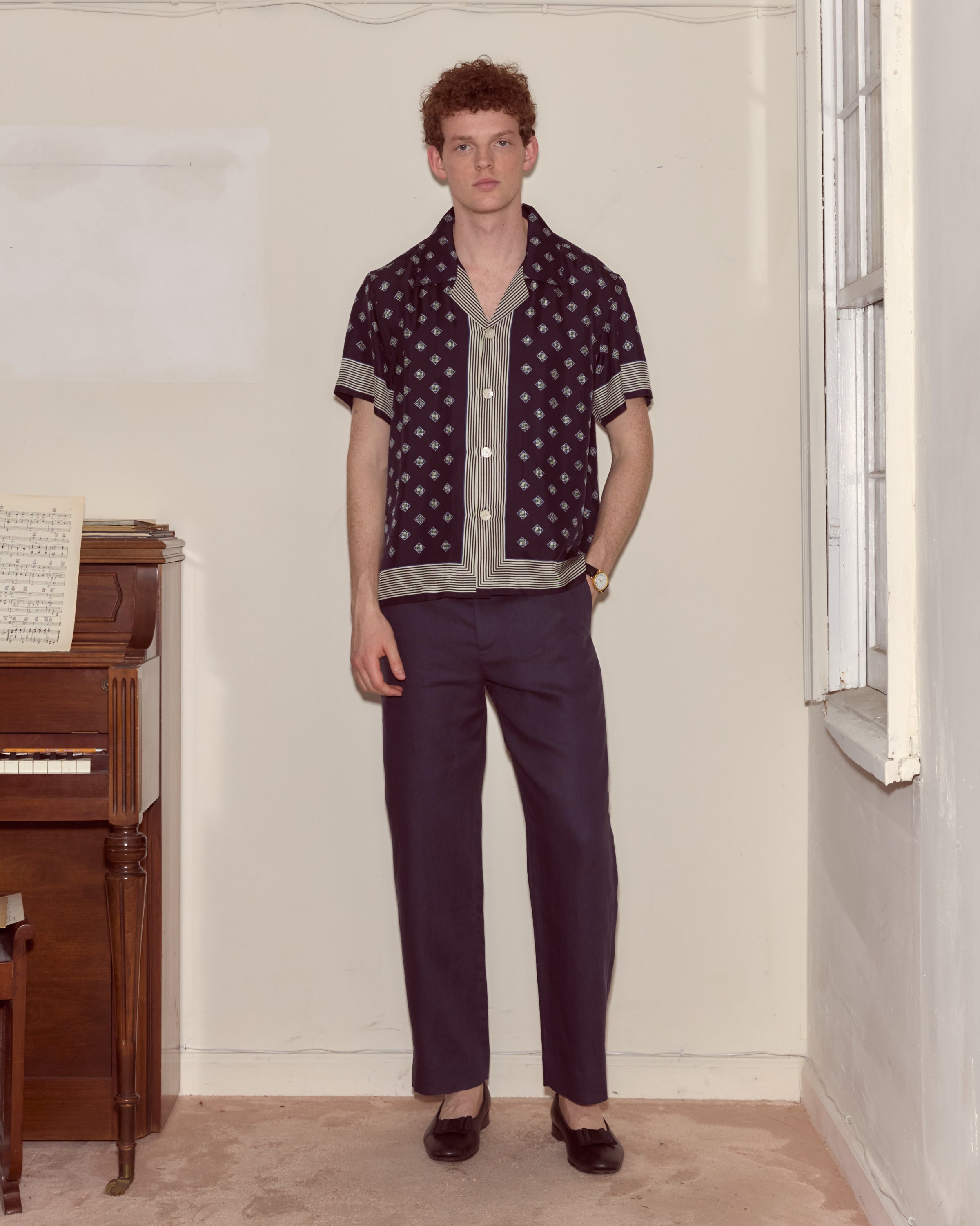 ※メナードボーディ Foyer Diamond Short Sleeve Shirt – BODE