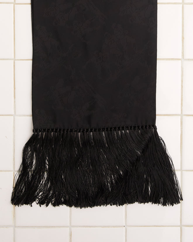 Football Jacquard Scarf - Black Scarves BODE New York