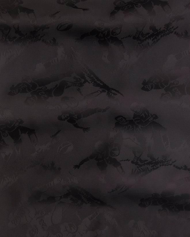 Football Jacquard Scarf - Black Scarves BODE New York