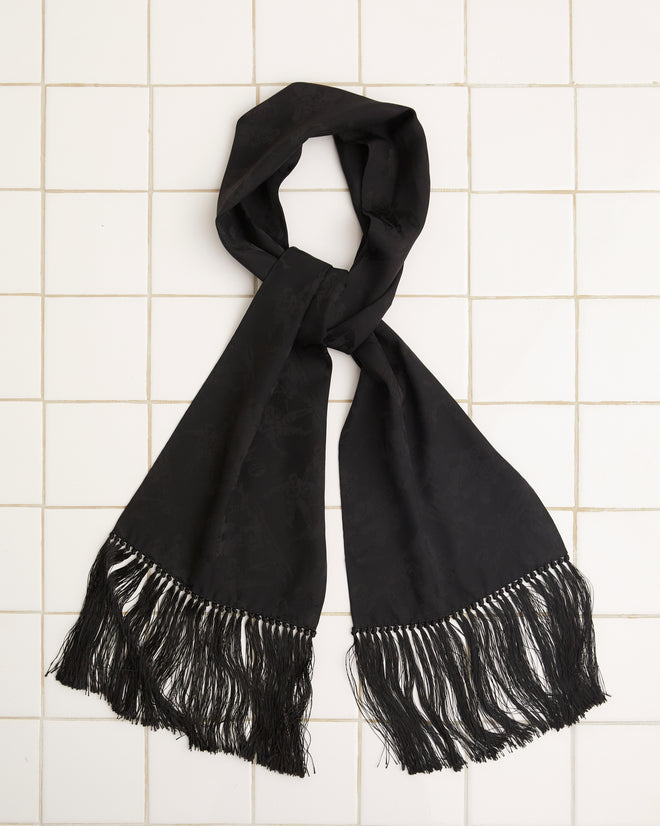 Football Jacquard Scarf - Black Scarves BODE New York