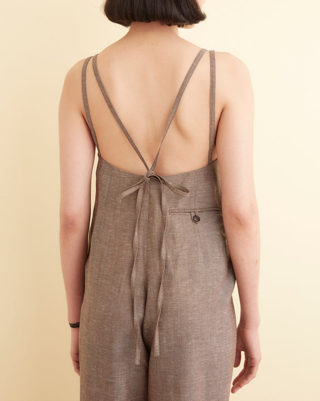Gardner Jumpsuit - Brown WOMEN JUMPSUIT BODE New York