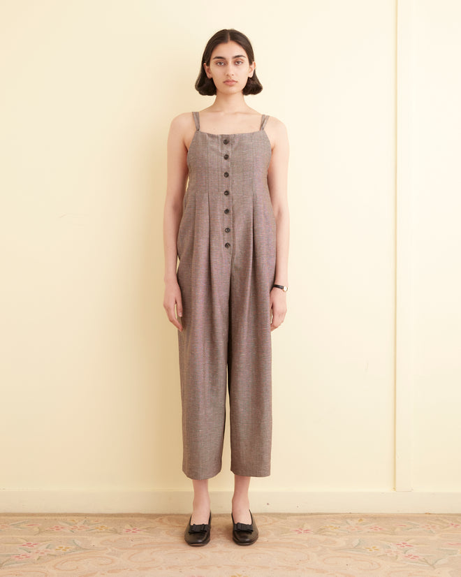 Gardner Jumpsuit - Brown WOMEN JUMPSUIT BODE New York