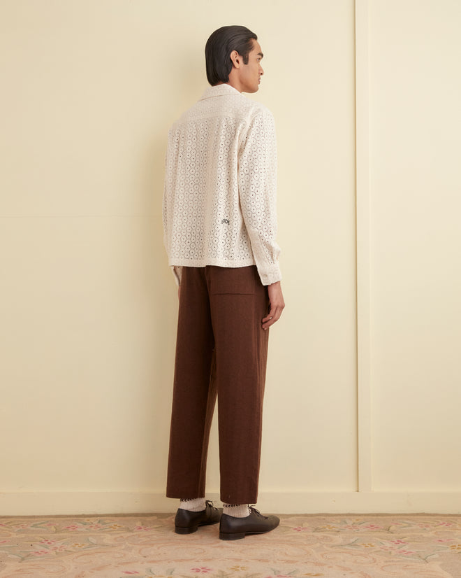 Geo Lace Overshirt - Ecru SHIRT BODE New York