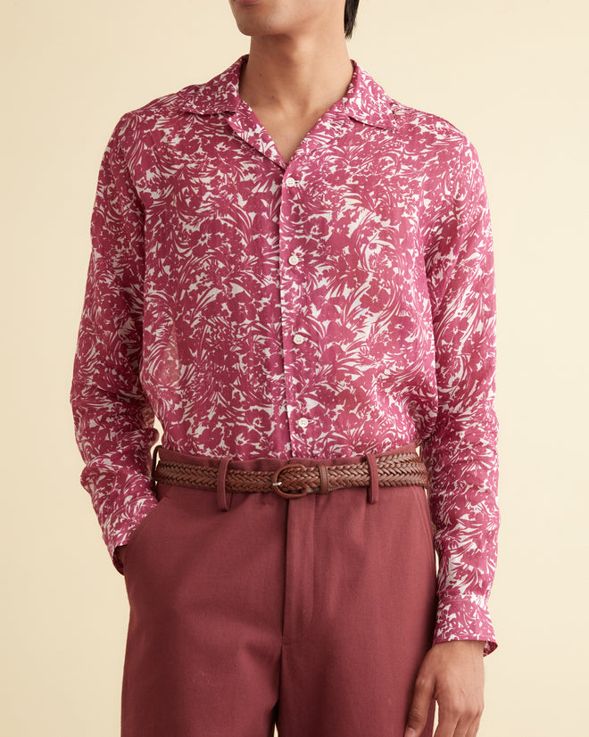 Hibiscus Spray Long Sleeve Shirt SHIRT BODE New York