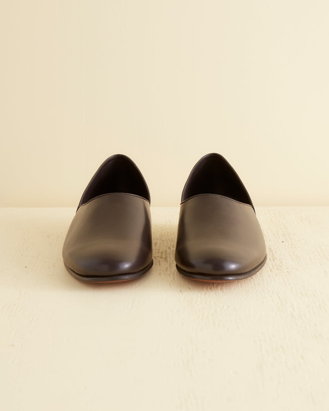 Leather House Shoe - Brown