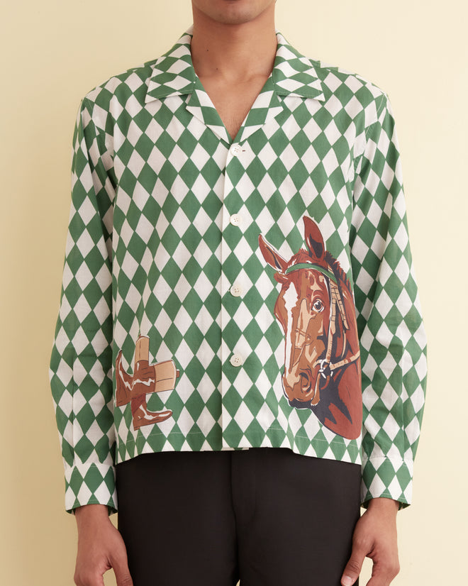 Jockey Diamond Long Sleeve Shirt MENS SHIRTS BODE New York