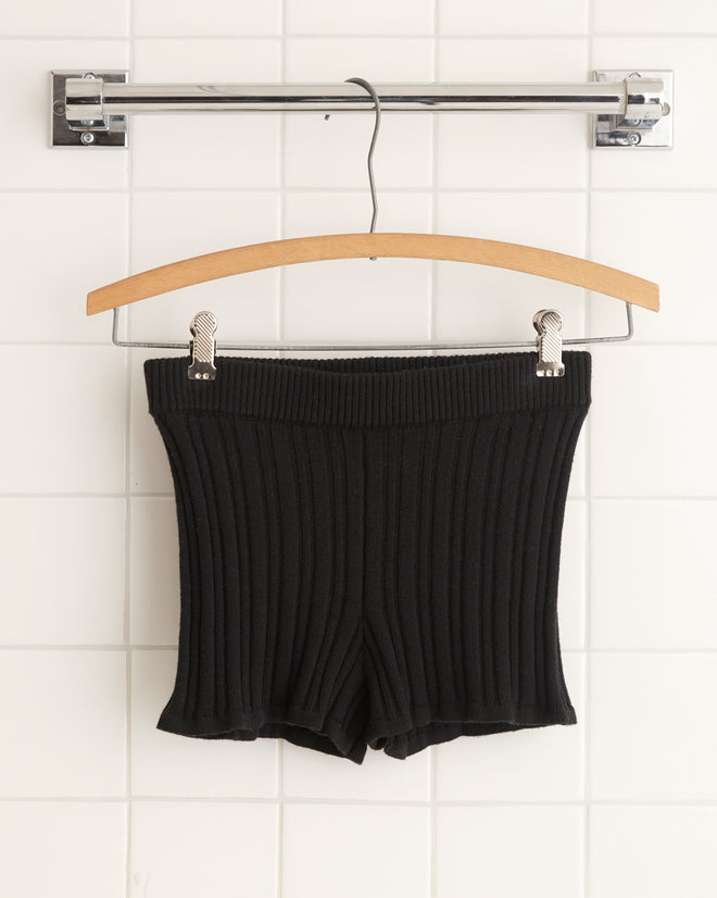 Keyes Shorts - Black WOMENS KNIT BOTTOMS BODE New York