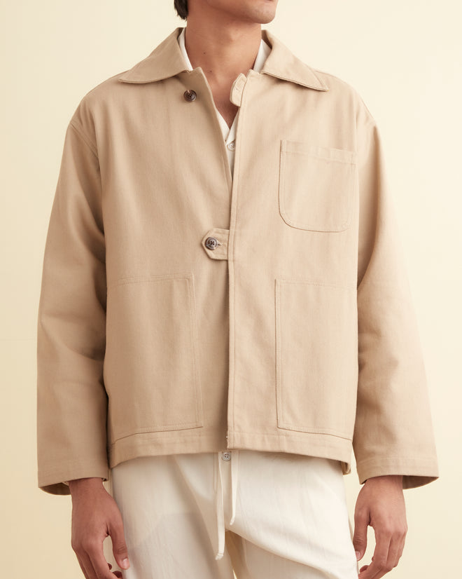 Twill Front Tab Jacket - Khaki OUTERWEAR BODE New York