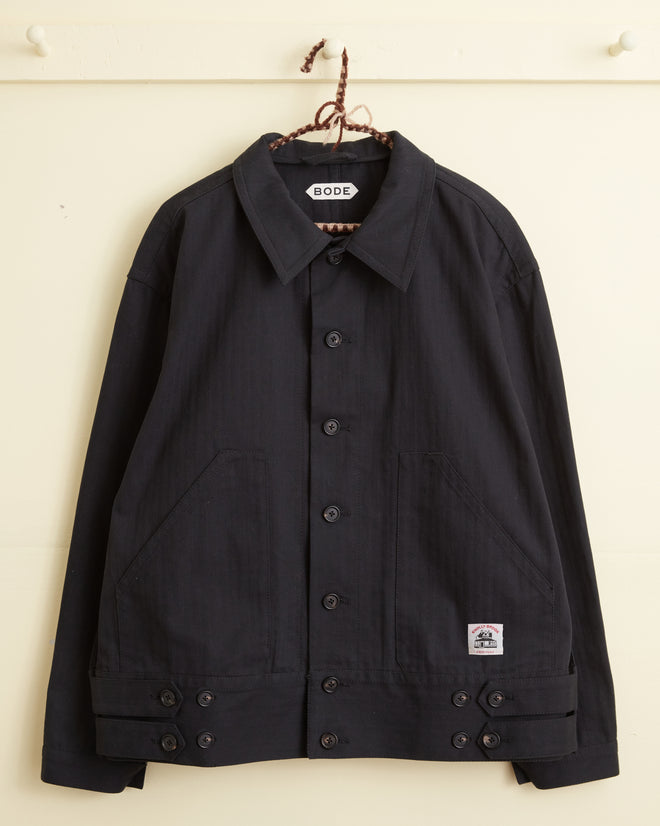 Knolly Brook Side Tab Jacket - Black MENS JACKETS BODE New York