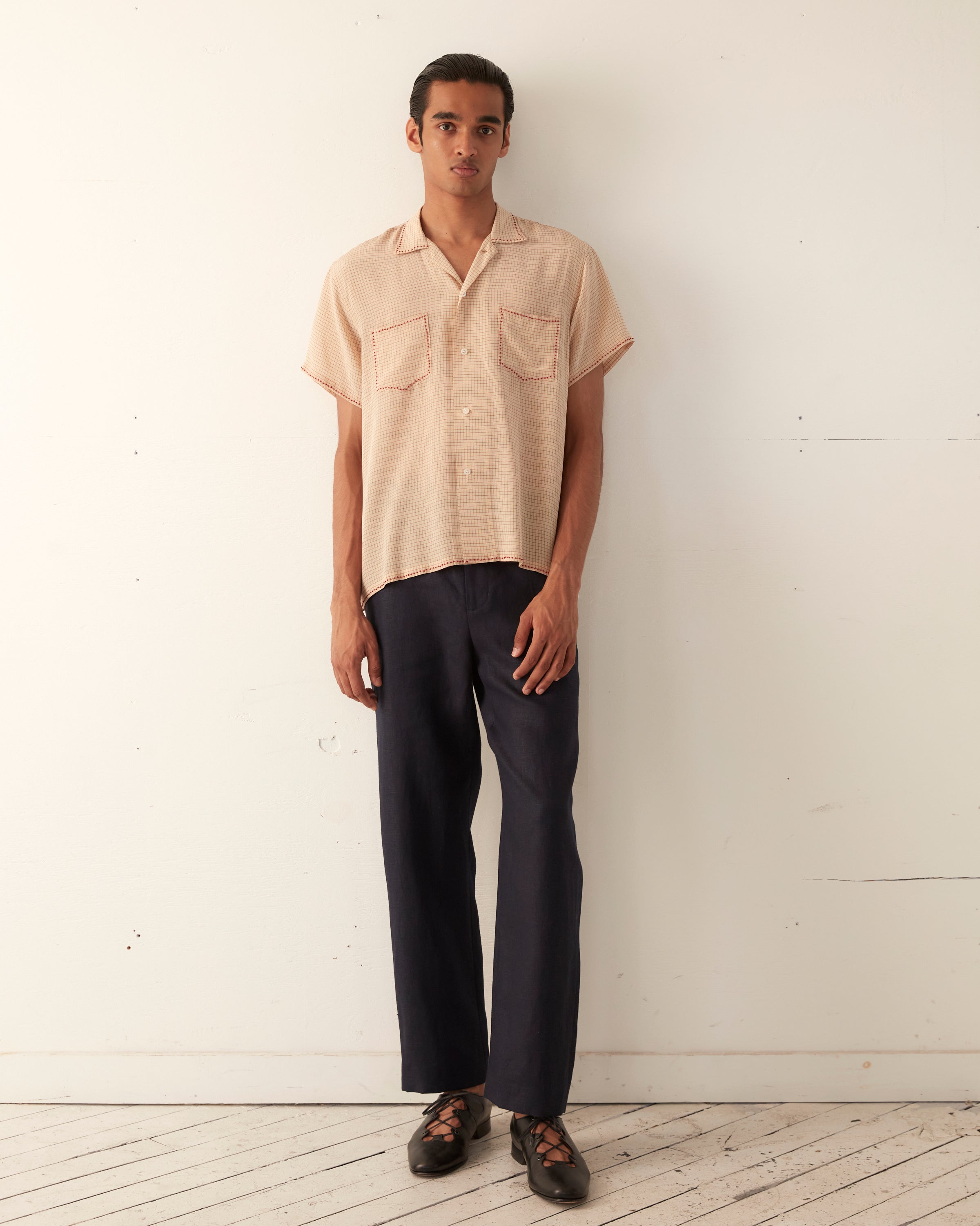Knot Grid Short Sleeve Shirt – BODE