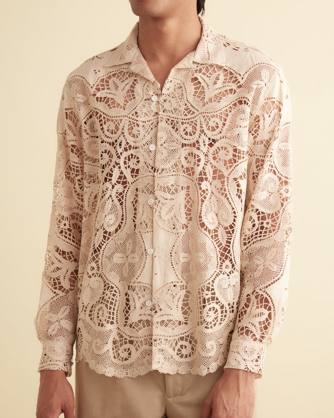 Latte Foam Long Sleeve Shirt - S/M