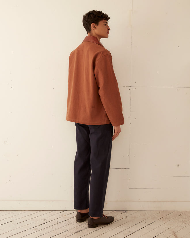 Leather Tab Jacket - Tan/Brown OUTERWEAR BODE New York