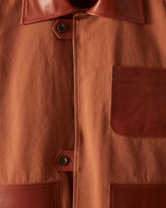 Leather Tab Jacket - Tan/Brown OUTERWEAR BODE New York
