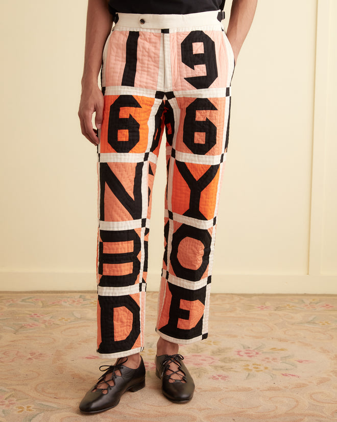 Letter Block Quilt Trousers TROUSERS BODE New York